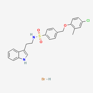 ((4-((4-Chloro-2-methylphenoxy)methyl)phenyl)sulfonyl)(2-indol-3-ylethyl)amine, hydrobromide
