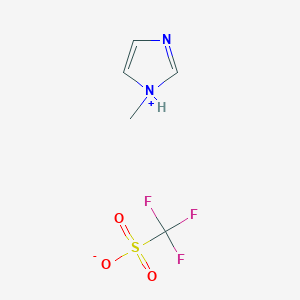 molecular formula C5H7F3N2O3S B6328349 1-Methylimidazolium trifluoromethanesulfonate, 98% CAS No. 99257-94-0