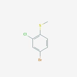 molecular formula C7H6BrClS B6328379 1-Bromo-3-chloro-4-(methylthio)benzene, 95% CAS No. 101084-82-6