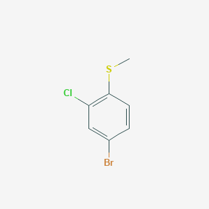 molecular formula C7H6BrClS B6328379 1-溴-3-氯-4-(甲硫基)苯，95% CAS No. 101084-82-6