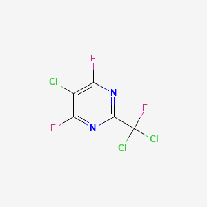 molecular formula C5Cl3F3N2 B6328399 5-Chloro-2-(dichlorofluoromethyl)-4,6-difluoro-pyrimidine CAS No. 97904-06-8