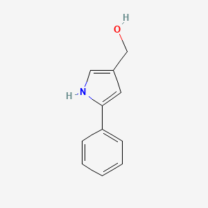 molecular formula C11H11NO B6328497 (5-Phenyl-1H-pyrrol-3-yl)-methanol, 95% CAS No. 881673-95-6