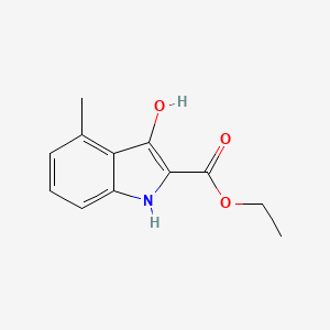 molecular formula C12H13NO3 B6328577 Ethyl 3-hydroxy-4-methyl-1H-indole-2-carboxylate CAS No. 153501-38-3