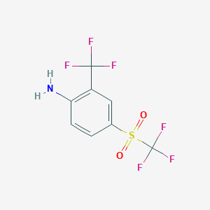 2-(Trifluoromethyl)-4-(trifluoromethylsulfonyl)aniline, 97%