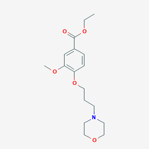 molecular formula C17H25NO5 B6328678 3-Methoxy-4-(3-morpholin-4-yl-propoxy)-benzoic acid ethyl ester;  95% CAS No. 108479-25-0