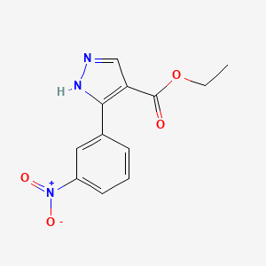 molecular formula C12H11N3O4 B6328681 Ethyl 5-(3-nitrophenyl)-1H-pyrazole-4-carboxylate CAS No. 448187-55-1