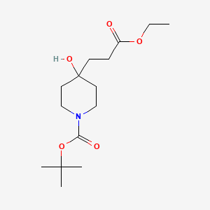 molecular formula C15H27NO5 B6328700 tert-Butyl 4-(3-ethoxy-3-oxopropyl)-4-hydroxypiperidine-1-carboxylate CAS No. 374794-91-9