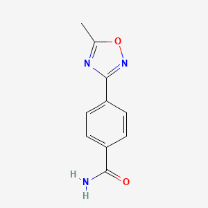 molecular formula C10H9N3O2 B6328733 4-(5-甲基-[1,2,4]恶二唑-3-基)-苯甲酰胺 CAS No. 2368871-92-3