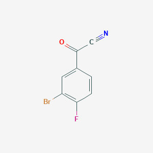 molecular formula C8H3BrFNO B6328757 3-Bromo-4-fluorobenzoyl cyanide, 99% CAS No. 80277-46-9