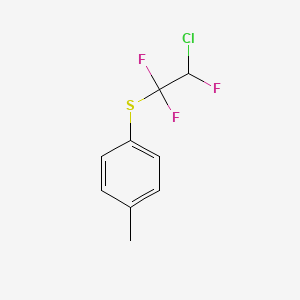 molecular formula C9H8ClF3S B6328763 4-[(2-Chloro-1,1,2-trifluoroethyl)thio]methylbenzene, 98% CAS No. 80397-18-8