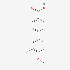 molecular formula C15H14O3 B6328842 4-(4-Methoxy-3-methylphenyl)benzoic acid CAS No. 885965-61-7