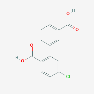 molecular formula C14H9ClO4 B6328855 2-(3-Carboxyphenyl)-4-chlorobenzoic acid, 95% CAS No. 1261906-80-2