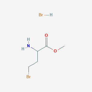 molecular formula C5H11Br2NO2 B6328865 Methyl 2-amino-4-bromobutyrate hydrobromide (H-DL-Abu(Br)-OMe.HBr) CAS No. 76419-53-9