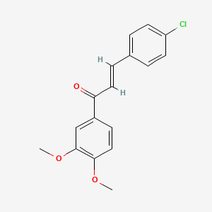 molecular formula C17H15ClO3 B6328932 1-(3,4-Dimethoxyphenyl)-3-(4-chlorophenyl)prop-2-en-1-one CAS No. 53744-30-2