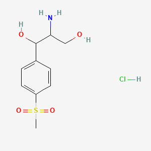 molecular formula C10H16ClNO4S B6328948 2-Amino-1-[4-(methylsulfonyl)phenyl]-1,3-propanediol hydrochloride CAS No. 100132-74-9