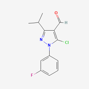 5-Chloro-1-(3-fluorophenyl)-3-(propan-2-yl)-1H-pyrazole-4-carbaldehyde