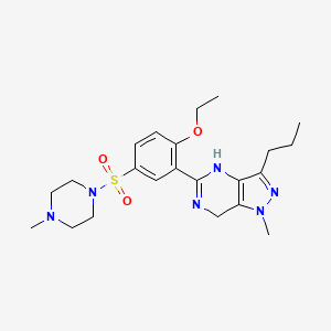 molecular formula C22H32N6O3S B6328987 5-{2-Ethoxy-5-[(4-methylpiperazin-1-yl)sulfonyl]phenyl}-1-methyl-3-propyl-6,7-dihydro-1H-pyrazolo[4,3-d]pyrimidine citrate CAS No. 1415719-14-0