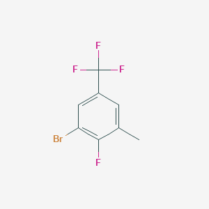 molecular formula C8H5BrF4 B6329025 1-Bromo-2-fluoro-3-methyl-5-(trifluoromethyl)benzene CAS No. 2167794-49-0