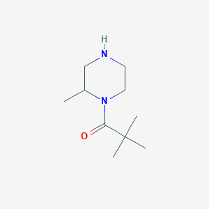 molecular formula C10H20N2O B6329047 2,2-Dimethyl-1-(2-methylpiperazin-1-yl)propan-1-one CAS No. 1240568-55-1