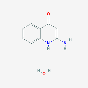 molecular formula C9H10N2O2 B6329100 2-Amino-4-hydroxyquinoline hydrate;  97% CAS No. 2089378-34-5