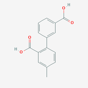 molecular formula C15H12O4 B6329121 2-(3-Carboxyphenyl)-5-methylbenzoic acid, 95% CAS No. 378242-13-8