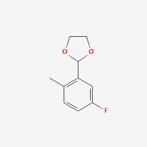 molecular formula C10H11FO2 B6329146 2-(5-Fluoro-2-methylphenyl)-1,3-dioxolane CAS No. 773093-19-9