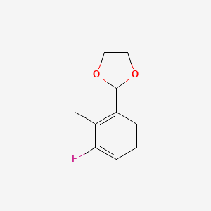 molecular formula C10H11FO2 B6329161 2-(3-Fluoro-2-methylphenyl)-1,3-dioxolane CAS No. 773094-53-4