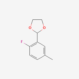 molecular formula C10H11FO2 B6329169 2-(2-Fluoro-5-methylphenyl)-1,3-dioxolane CAS No. 773095-39-9