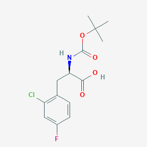 molecular formula C14H17ClFNO4 B6329190 Boc-D-2-Chloro-4-fluorophenylalanine (Boc-D-Phe(2-Cl,4-F)-OH) CAS No. 1056934-68-9