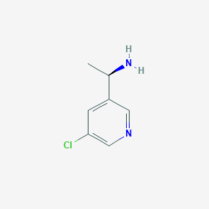molecular formula C7H9ClN2 B6329196 (1R)-1-(5-Chloro(3-pyridyl))ethylamine CAS No. 1213144-64-9