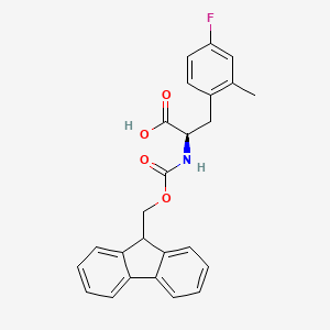 molecular formula C25H22FNO4 B6329214 Fmoc-D-2-甲基-4-氟苯丙氨酸（Fmoc-D-Phe(2-Me,4-F)-OH） CAS No. 1217744-26-7