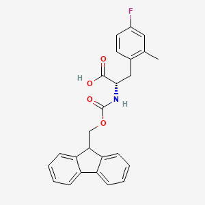 molecular formula C25H22FNO4 B6329221 Fmoc-L-2-methyl-4-fluorophenylalanine, 95% (Fmoc-L-Phe(2-Me,4-F)-OH) CAS No. 1217700-70-3