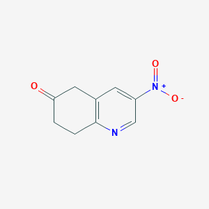 molecular formula C9H8N2O3 B6329238 3-Nitro-7,8-dihydro-5H-quinolin-6-one CAS No. 881668-73-1