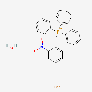 molecular formula C25H23BrNO3P B6329260 (2-Nitrobenzyl)triphenylphosphonium bromide monohydrate;  98% CAS No. 1922975-65-2