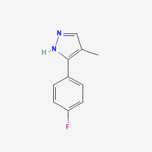 molecular formula C10H9FN2 B6329268 3-(4-Fluorophenyl)-4-methyl-1H-pyrazole CAS No. 916792-26-2