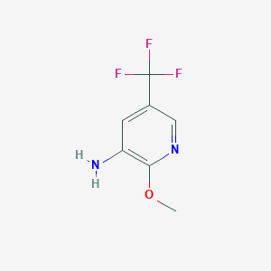 molecular formula C7H7F3N2O B6329276 2-Methoxy-5-(trifluoromethyl)pyridin-3-amine CAS No. 944900-42-9