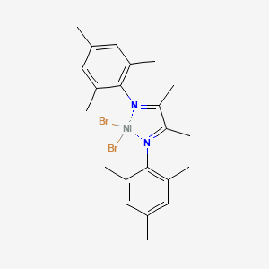 molecular formula C22H28Br2N2Ni B6329290 2,3-Bis[(N-2,4,6-trimethylphenyl)imino]butane-nickel(II)-dibromide CAS No. 202405-39-8