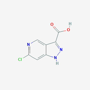 molecular formula C7H4ClN3O2 B6329310 6-Chloro-1H-吡唑并[4,3-c]吡啶-3-羧酸 CAS No. 1314903-71-3