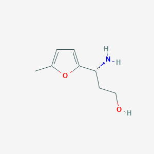 molecular formula C8H13NO2 B6329315 (3R)-3-Amino-3-(5-methyl(2-furyl))propan-1-ol CAS No. 1213482-83-7