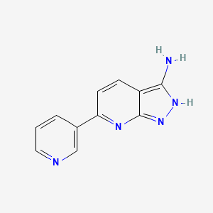 molecular formula C11H9N5 B6329383 6-(吡啶-3-基)-1H-吡唑并[3,4-b]吡啶-3-胺 CAS No. 1357455-80-1