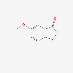 molecular formula C11H12O2 B6329399 6-Methoxy-4-methyl-indan-1-one CAS No. 89837-18-3