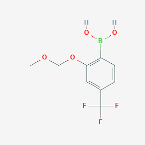 molecular formula C9H10BF3O4 B6329406 2-Methoxymethoxy-4-(trifluoromethyl)phenylboronic acid, 95% CAS No. 659731-33-6