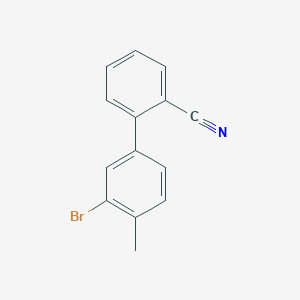 molecular formula C14H10BrN B6329498 3'-Bromo-4'-methyl-1,1'-biphenyl-2-carbonitrile CAS No. 135689-84-8