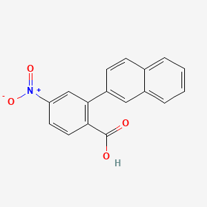 molecular formula C17H11NO4 B6329508 2-(Naphthalen-2-yl)-4-nitrobenzoic acid, 95% CAS No. 1261902-36-6