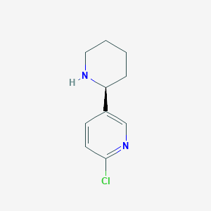 molecular formula C10H13ClN2 B6329533 5-((2S)(2-Piperidyl))-2-chloropyridine CAS No. 1134621-22-9