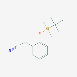 molecular formula C14H21NOSi B6329603 2-[2-[(tert-Butyldimethylsilyl)oxy]phenyl]acetonitrile CAS No. 2338684-84-5