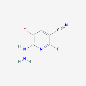 molecular formula C6H4F2N4 B6329634 3-Cyano-2,5-difluoro-6-hydrazinopyridine CAS No. 1229626-73-6
