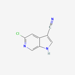 molecular formula C8H4ClN3 B6329639 5-Chloro-3-cyano-1H-pyrrolo[2,3-c]pyridine CAS No. 1272758-19-6