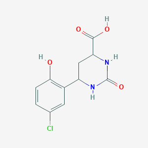 6-(5-Chloro-2-hydroxyphenyl)-2-oxohexahydro-4-pyrimidinecarboxylic acid
