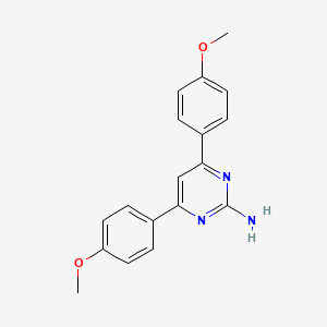 molecular formula C18H17N3O2 B6329676 4,6-Bis(4-methoxyphenyl)pyrimidin-2-amine CAS No. 125968-55-0